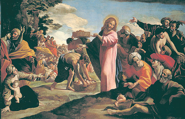 Painting Multiplication of the loaves and fishes